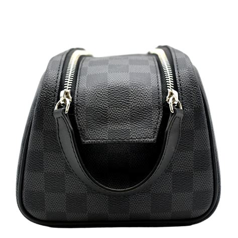 louis vuitton dopp kit damier graphite toilet pouch black|louis dopp kit toilet bag.